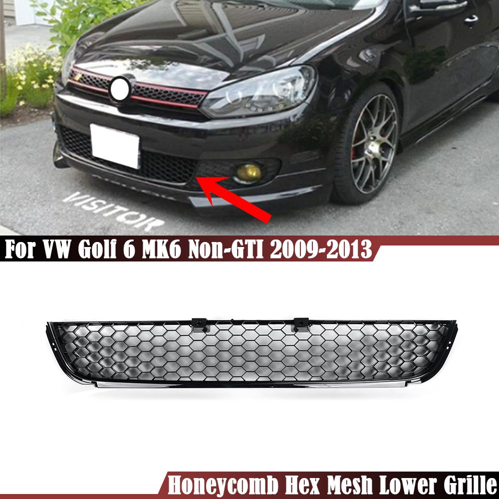 Front Lower Grille Bumper Honeycomb Gill GTI Style For Volkswagen VW Golf 6 MK6 Non-GTI 2009 2010 2011 2012 2013 Car Styling