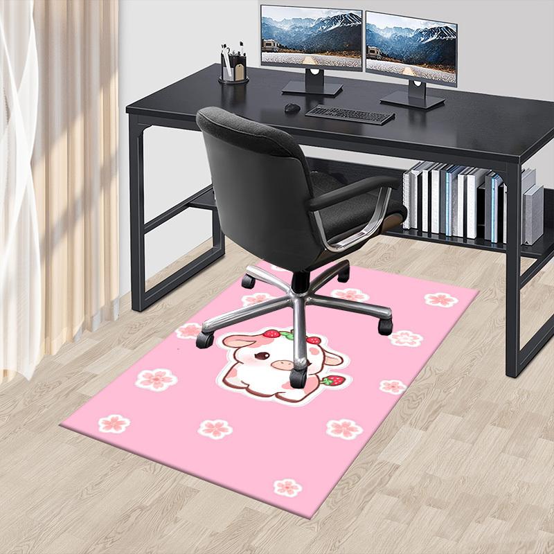 1pc cow strawberry Carpet Office Rug Outdoor Mat Home Decor Area Carpet Festival Gift