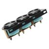 5.2cm 3-in-1 Car Gauge Voltmeter, Oil Temperature Gauge, Oil Pressure Gauge Set Universal for 12V Automobile, Black