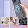 Folding Phone Grip Holder With Double Side Magnet Cellphone Stand For Multi Surfaces Mounting Finger Looped