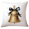 New Christmas Pillowcase High-end Light Luxury Black Gold Color Printing Home Cushion Pillowcase