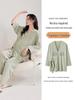 Spring & Autumn Nursing Pajamas for Postpartum Women with Breast Pads