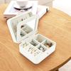 Portable Jewelry Storage Box Mini Travel Jewelry Box Sqaure Jewelry Storage Case Earrings Necklace Ring Organizer Display