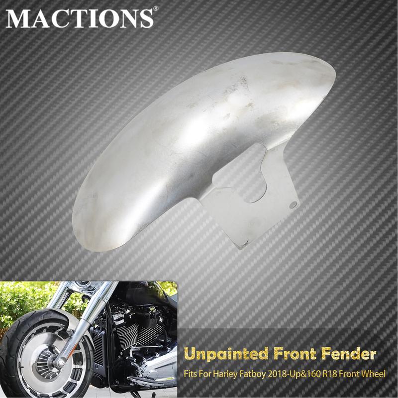 Motorcycle Iron Front Fender Unpainted Mudguard Cover For Harley M8 Softail Fatboy 2018-Up For 160 R18 Front Wheel Fender Cover