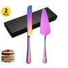 2/4Piece Stainless Steel Cake Knife Shovel Suit Golden Bread Knife Cake Cutting Tools Pizza Cheese Steak Shovel Baking Utensils