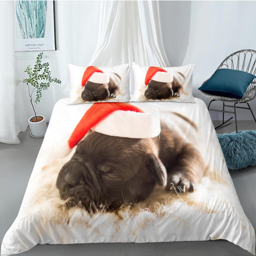 3D Pet Kawai Dogs Soft Duvet Cover Pomeranian Chihua Cavalier Charles Spaniel Dog Soft Duvet Cover Polyester Comfortable Quilt Cover Quen King