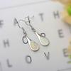 Hawaiian Ocean-Style Opal Teardrop Earrings