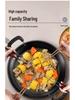 Robuster gusseiserner Wok mit zwei Griffen für Induktionskochfelder - Große Pfanne mit flachem Boden zum Braten.