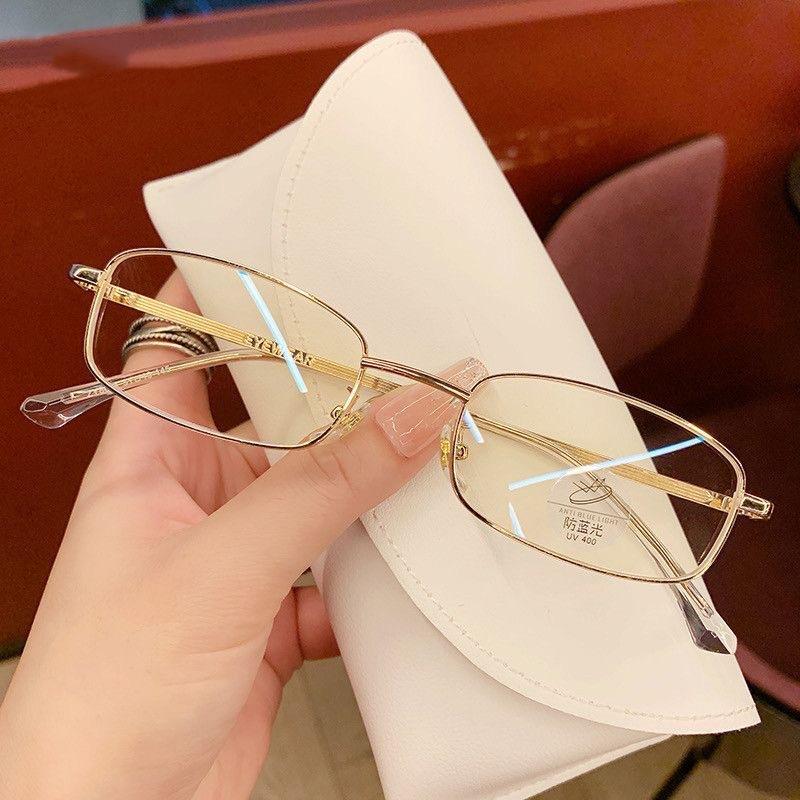 Classic Square Myopia Glasses Retro Square Frame Eyeglasses Blue Light Blocking Eye Protection Presbyopia Unisex Diopter To -4.0