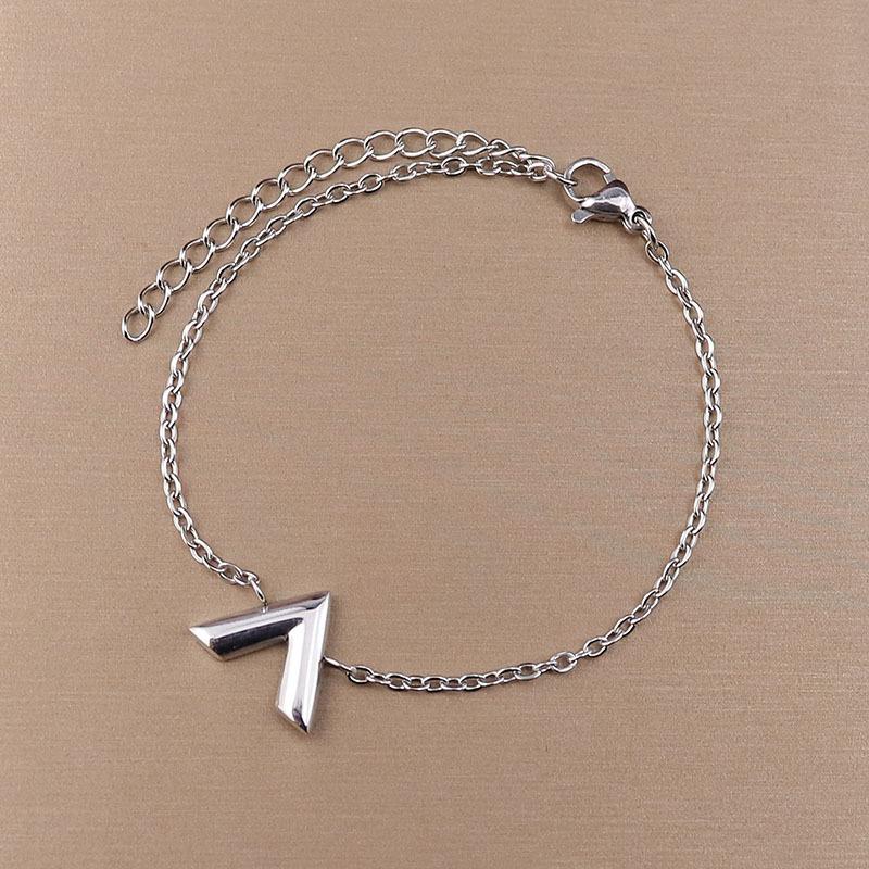 

Украшение для руки из титановой стали Простой браслет V Женский браслет из нержавеющей стали Украшение