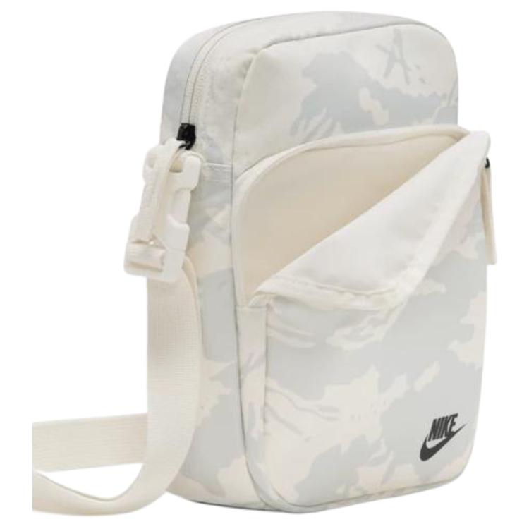 New Nike Heritage Fabric Crossbody Bag, Shoulder Bag Unisex White DQ5934-133
