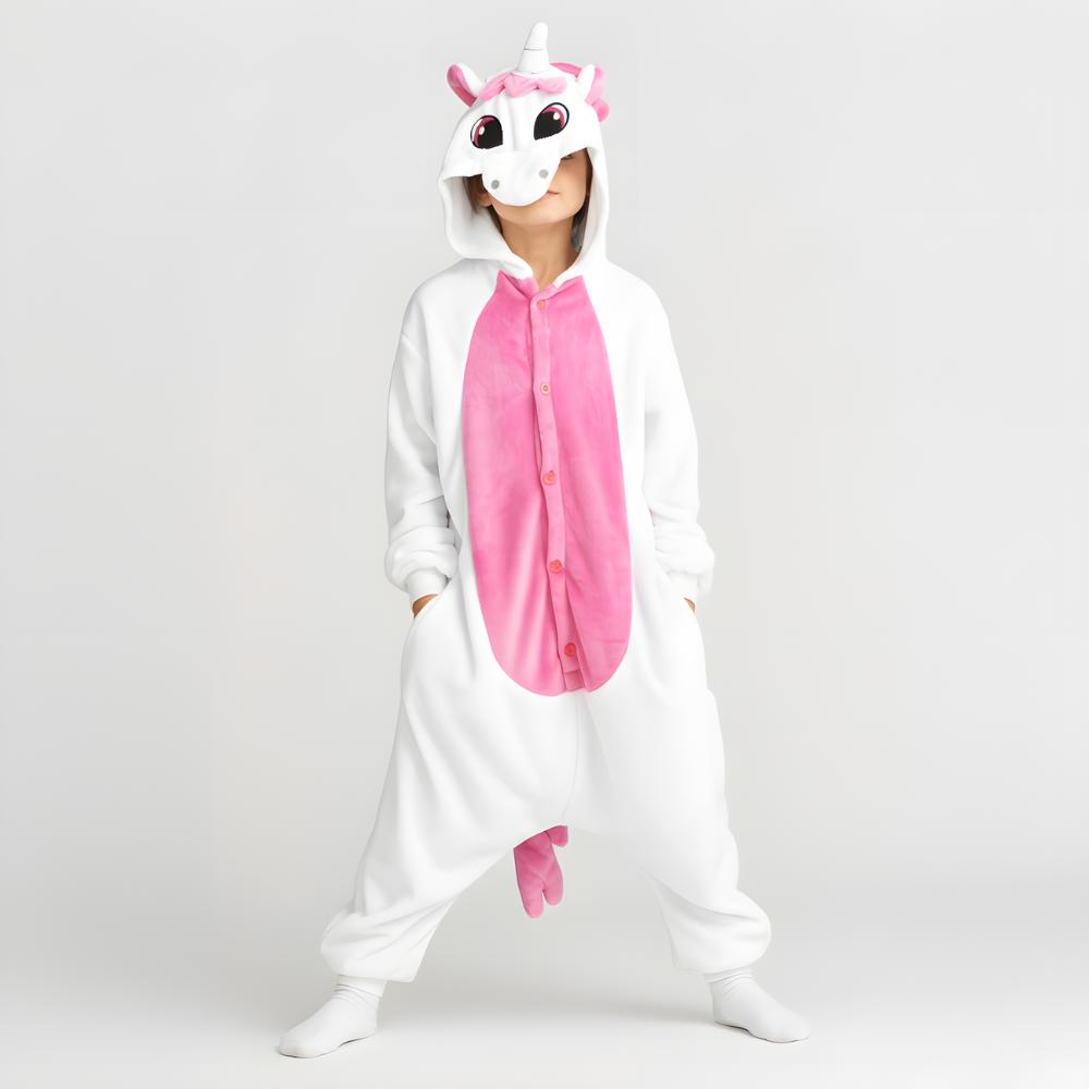 Onesie Kigurumi Pajamas Costume Pink Unicorn Children 125 - 135Cm