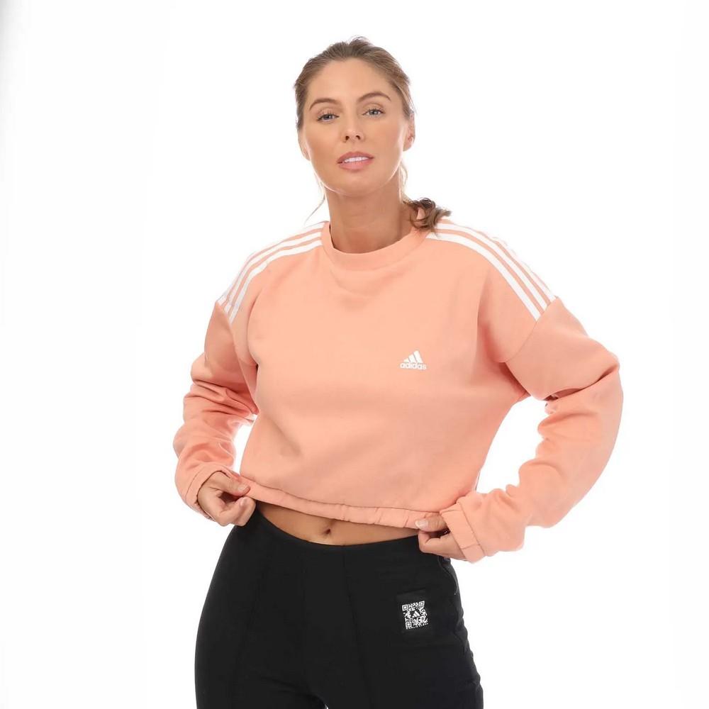 Adidas Womens/Ladies Hyperglam Crew Neck Crop Sweatshirt