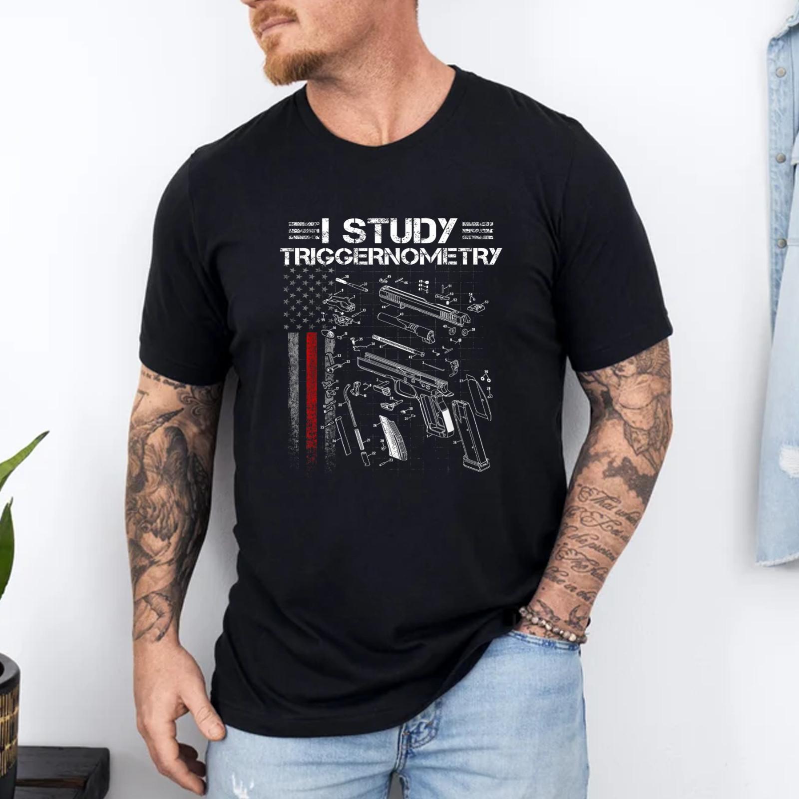 I Study Triggernometry Gun Veteran Gift For Men T-Shirt S разноцветный