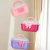 Portable Nail Tool Box Large Capacity Double Layer Multipurpose Hairpin Storage Case Jewelry Organizer