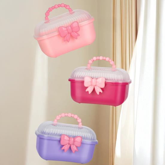 Portable Nail Tool Box Large Capacity Double Layer Multipurpose Hairpin Storage Case Jewelry Organizer
