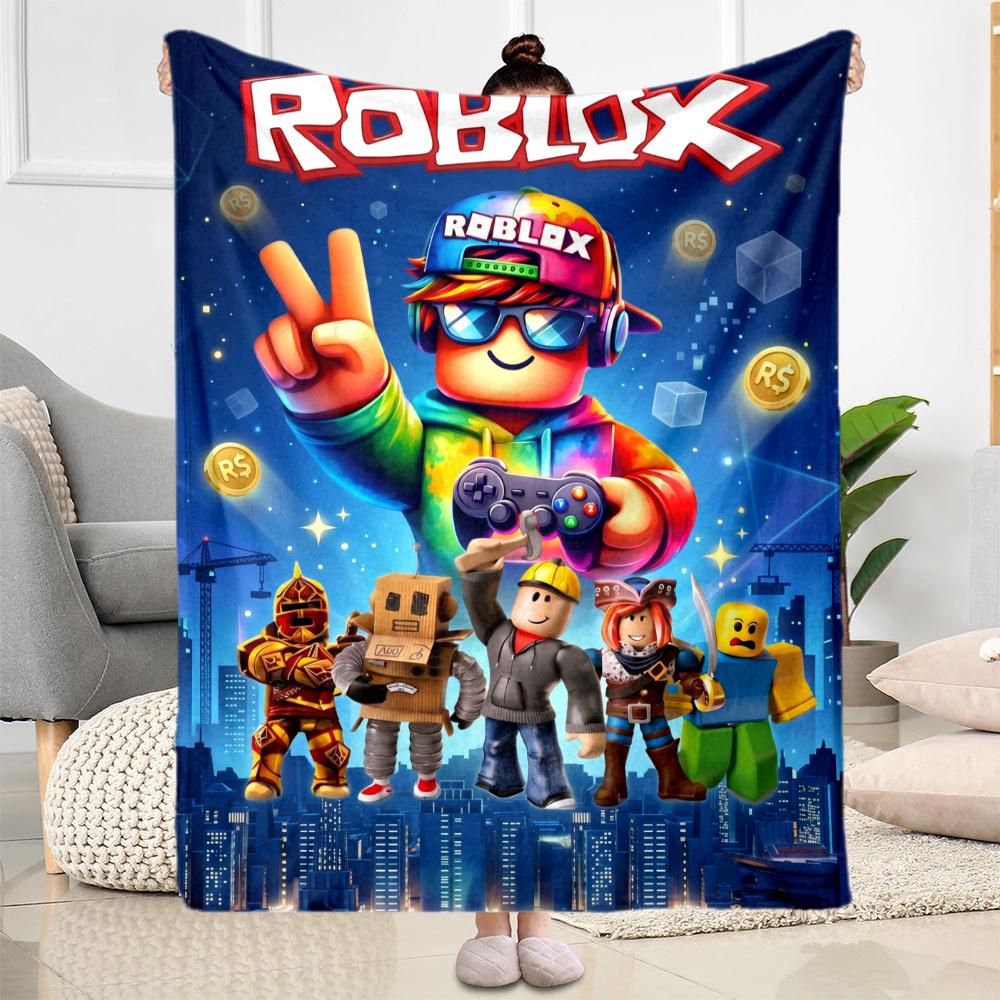 Roblox Game Characters Blanket Comfortable Suitable For Seaside Bed Office For All Occasions Playful Design Birthday Christmas Gift Blanket