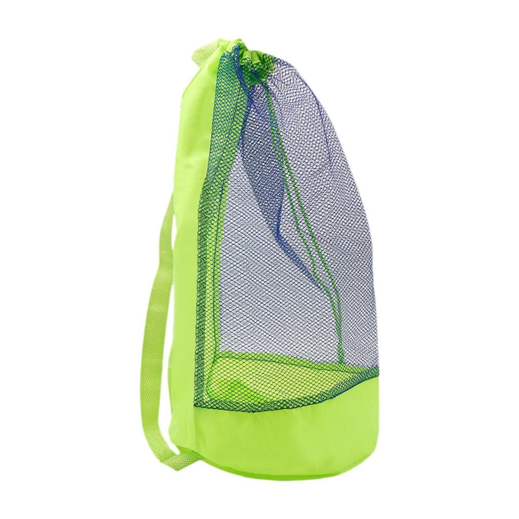 Mesh Beach Bag Tote Travel Storage Pouch for Water Sports Hiking Green