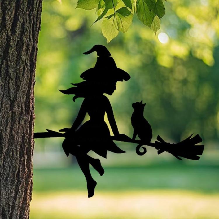 Unheimlicher Nekromant Metallanstecker Halloween Outdoor Eisenkunst Deck für Veranda Gras Beschattet Anordnen