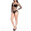 Women Sexy Bodystocking Hollow Out Transparent Grid Stretchable Slim Nightwear for Home