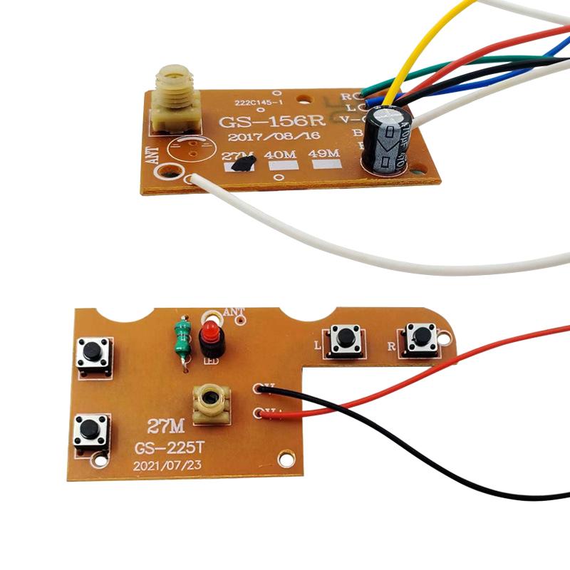 1 Set Car Accessories 27Mhz Circuit 4Ch Rc Remote Control Pcb Transmitter And Receiver Board With Antenna Radio System