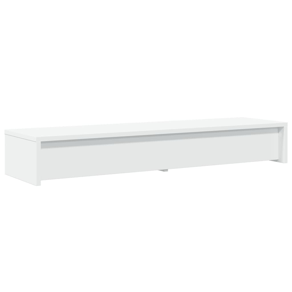 Vidaxl Podstawka Pod Monitor, Z Szufladami, Biała, 100X27X15 Cm