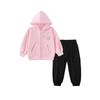Children's Clothing Autumn and Winter Fleece-Lined Girls' Hoodie Sweatshirt Cute Set Kidsren's Casual Pants Baby Girl Two-Piece Set