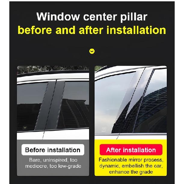 Car Window Trim Cover For Honda Civic 11th Gen Hatchback Accessories Exterior 2022 2023 2024 2025 B C Column Pillar Car Stickers
