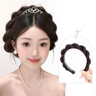 Damen Synthetische Perücke Zopf Haarband Unsichtbare Zöpfe Haarschmuck Weiblich Böhmisch Naturhaar Stirnband für Party