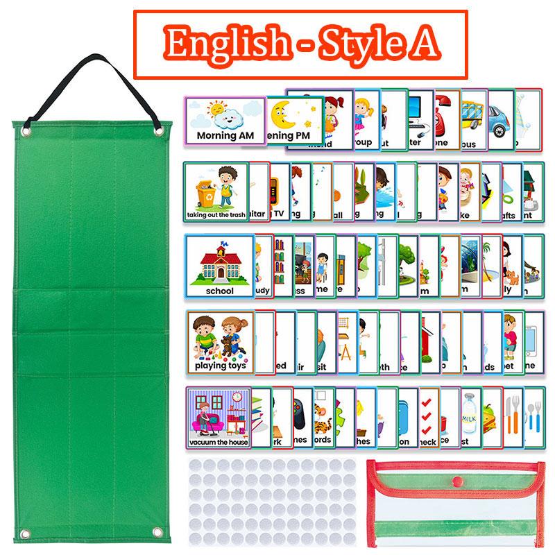 Toys Visual Schedule Sensory Montessori Parish Activities Time Learning Calendar German/Israeli Good Habits Training Games Kids