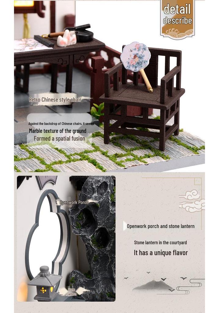 Zhi Qu Wu DIY Chinese-Style Ancient Architecture Model Kit - Creative Gift for Boys and Girls