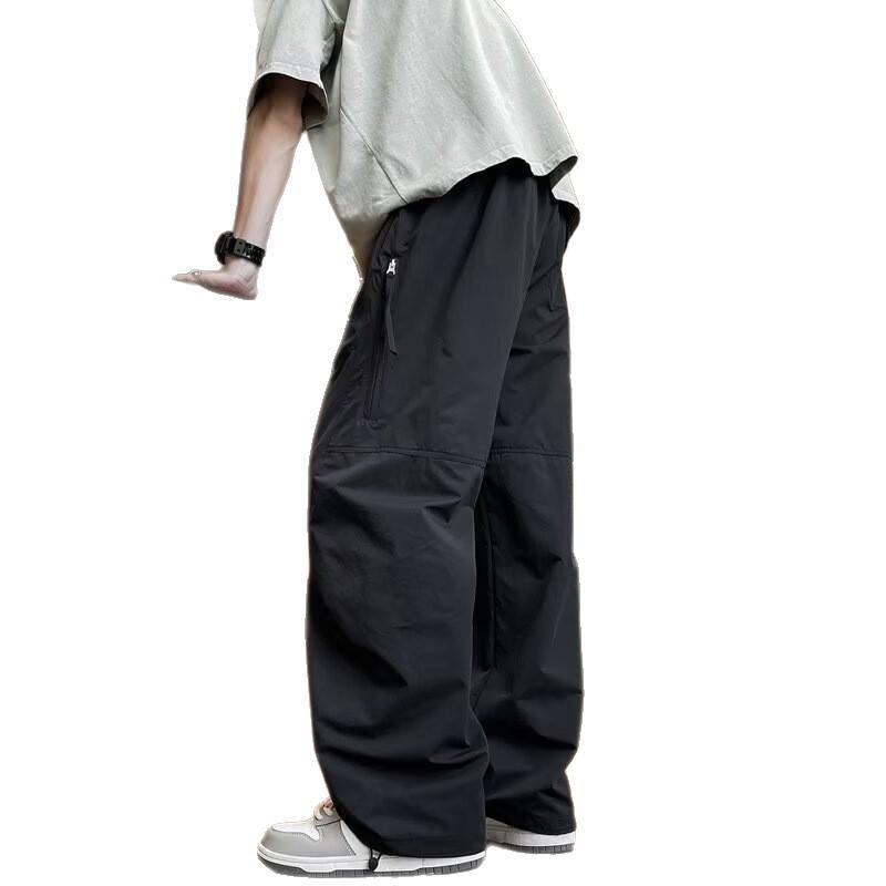 Summer New American Trendy Brand Large-size Overalls Men's Loose and Enlarged Straight Casual Pants Outdoor Charging Trousers