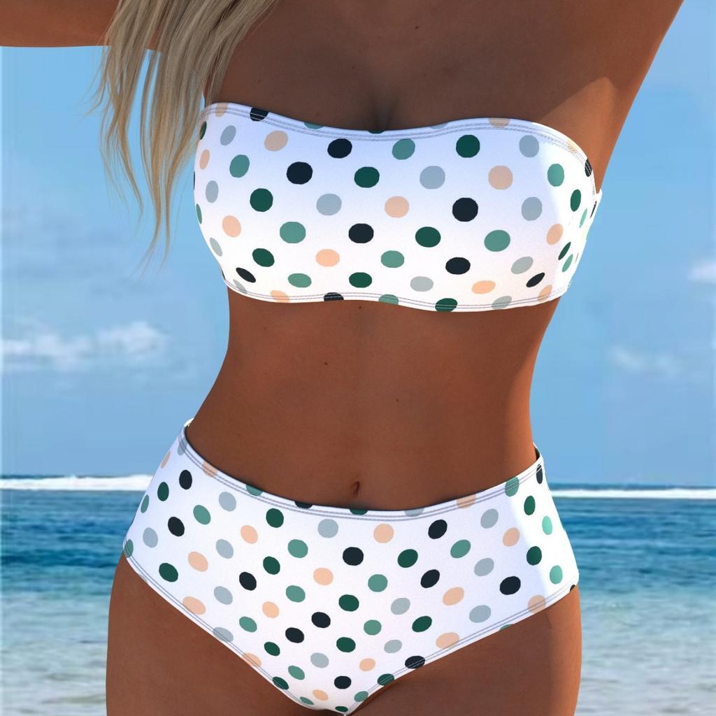 1011 yeni bikini seti iki parçalı straplez kadın mayo mayo nefes alabilen ve ince
