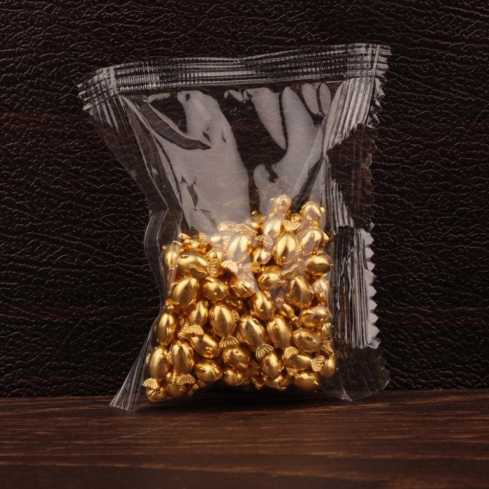 100PCS Gold Miniature Gold Ingots Luck Charms Dollhouse Accessories  Desktop Ornament