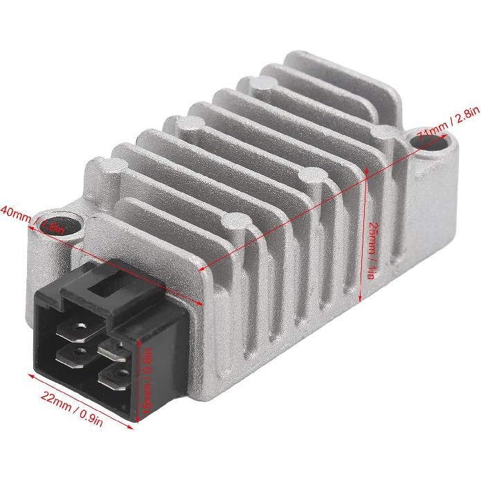 Voltage Regulator Rectifier 3TJ‑81960‑02‑00 Aluminium Alloy ABS OEM Rectifier Replacement Fit for XT225 XT250 TTR 225 TTR 250 TW200 XJ600S