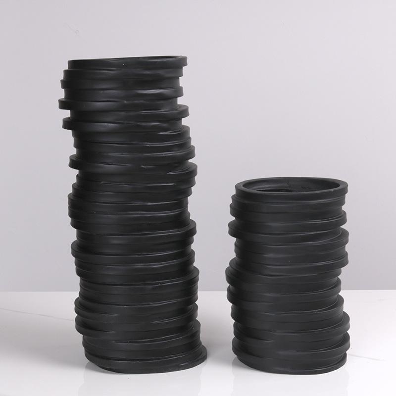 Modern Simple Misaligned Ring Cascading Flower Vase Model Room Decorations Hotel B&B Sales Office Soft Decorations