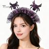 Cosplay Party Accessories Halloween Spider Headband, Web Mesh Hair Accessory, Non Slip Headband Masquerade Costume Accessory for Men Women Wizard