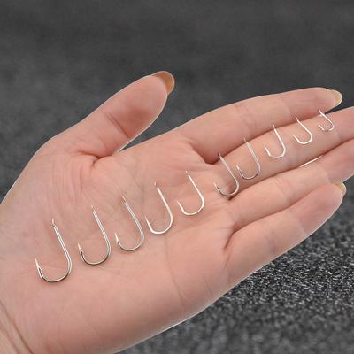 100 Stück Angelhaken SODE Angelhaken mit Widerhaken Baitholder Fliegenfischereigerät AD Scharfer Karpfenhaken mit Ringen GAC