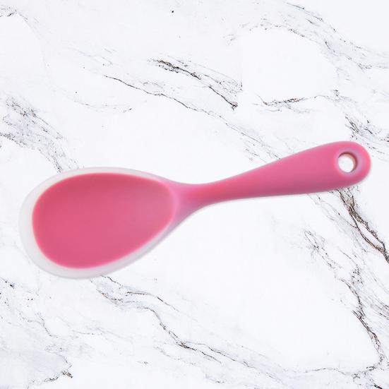 Silicone Rice Spoon Solid Color Non-stick Meal Pot Pan Scoop Kitchen Utensils