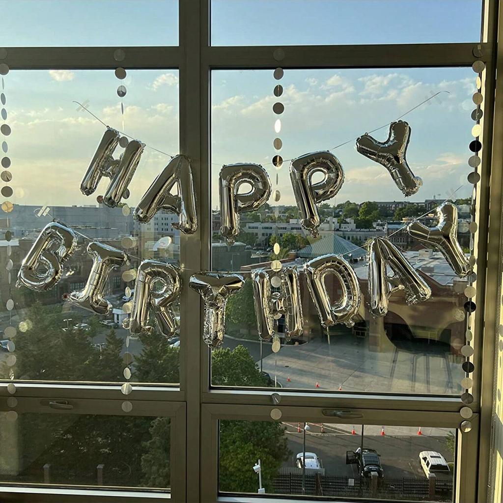 Silver/Gold Birthday Letter Balloon Set Suitable for Birthday Party Decoration, Anniversary, Shower (Multiple Colors Available)