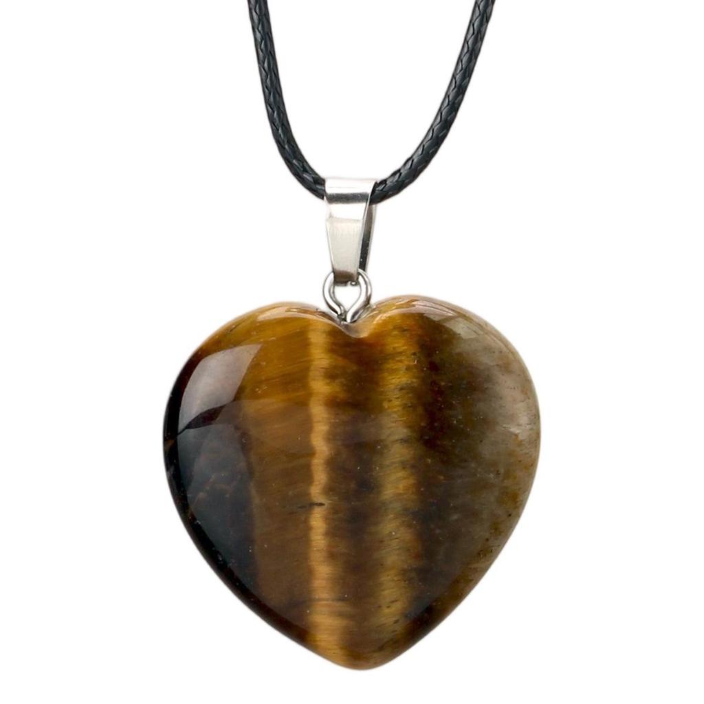 Valentine's Day Pink Crystal Heart Leather Necklace for Women - Fashionable Agate Cross-Border Jewelry.