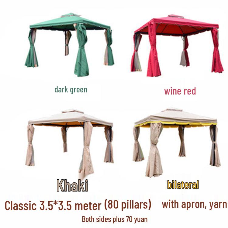 European Outdoor Gazebo Tent: Large, Four-Corner Awning for Courtyards and Carports