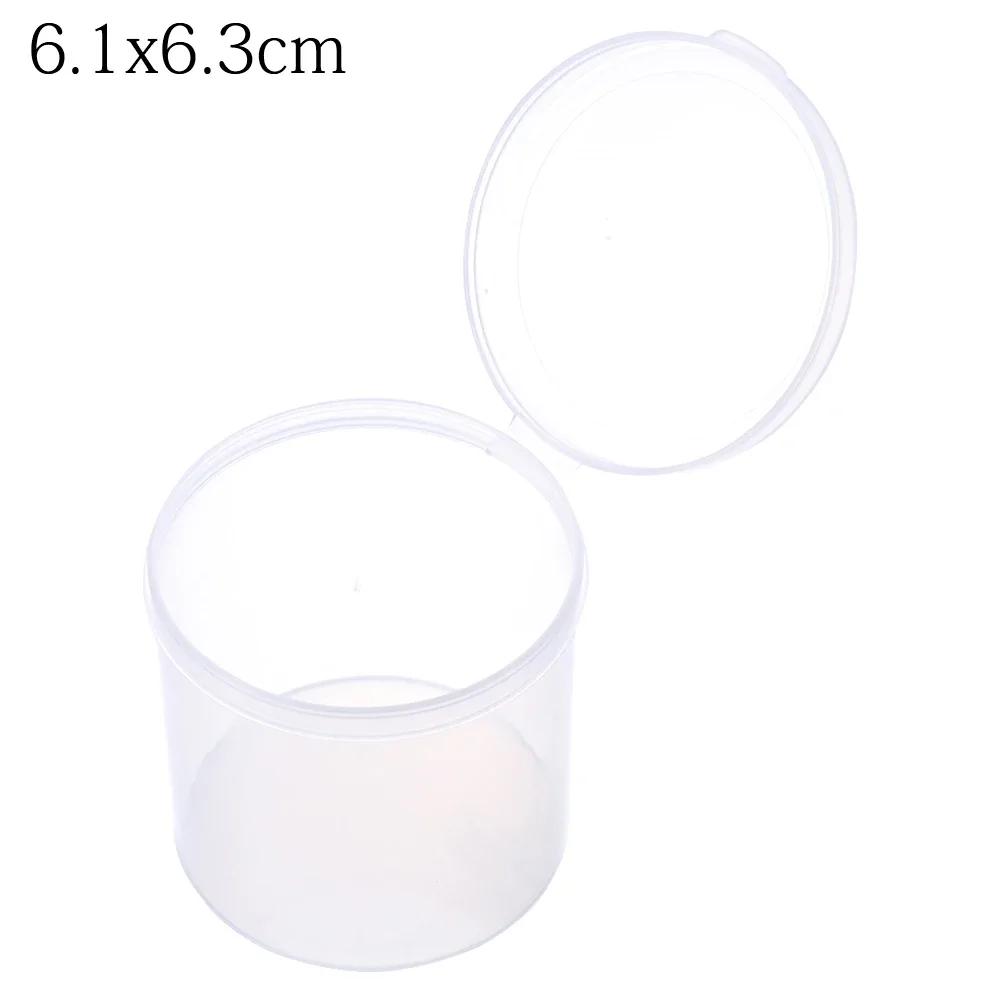 Square Round Plastic Transparent Storage Box Small Items Sundries Organizer Case Jewelry Beads Container Box Tools Accessories