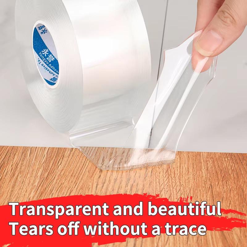 Silná lepicí oboustranná nano páska voděodolná opakovaně použitelná samolepicí omyvatelná průhledná beze stop fixní odnímatelná
