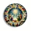 High Definition Metal Tin Sign Set Bohemian Sun Moon Goddess Round Wall Art Decor for Spiritual Home