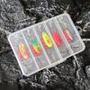 5 Stück Metalllöffel Spinner Angelköder mit Tackle-Box Angelwobbler Hartköder für Hecht Lachs Meeresangeln