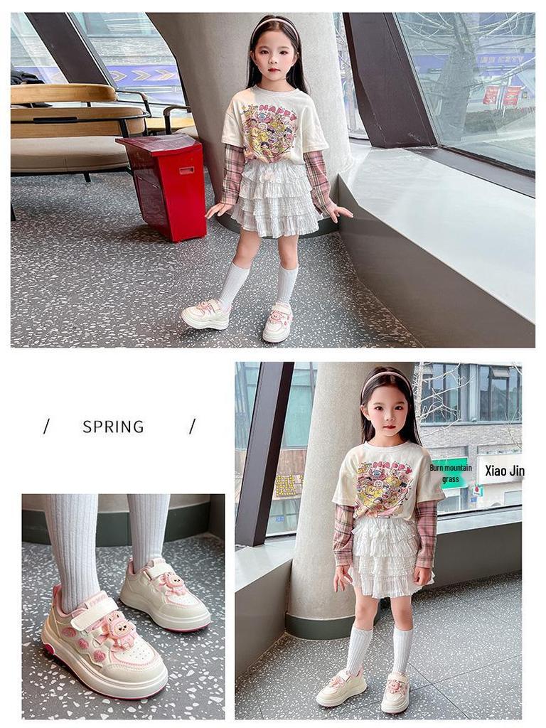 2026 Kids' Cartoon Spring & Autumn Sports Shoes - Girls' Casual & Running Shoes