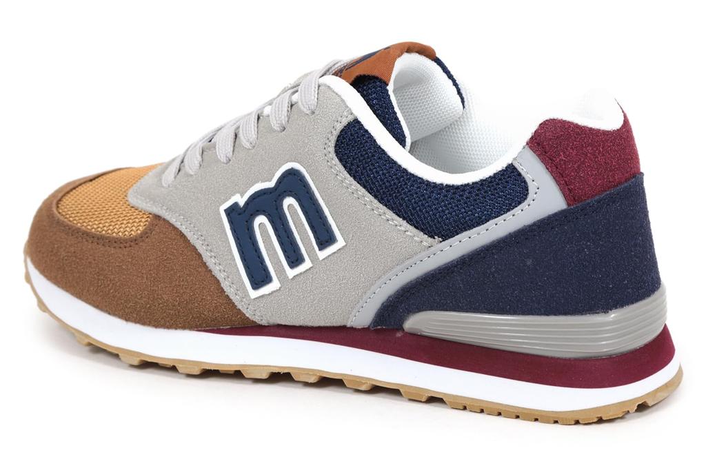 Mozu Lightweight Sneakers with a Combination and Brown Size Women's Low-Top Two-Tone Non-Slip Sole, Gray, 24.5cm