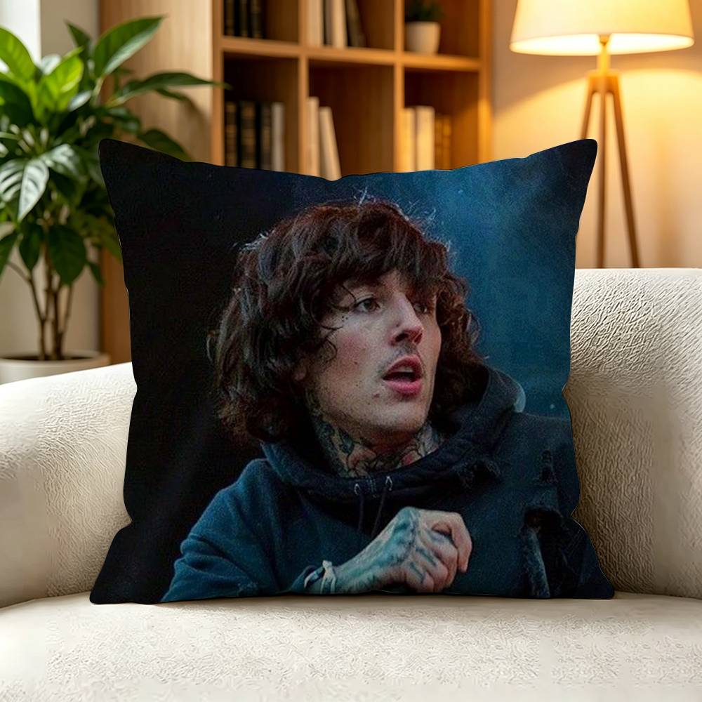 BBring Me the Horizon Metal Band Square DoubleSided printed Pillow Case Bedroom Bedside Pillow Sofa Cushion Cover