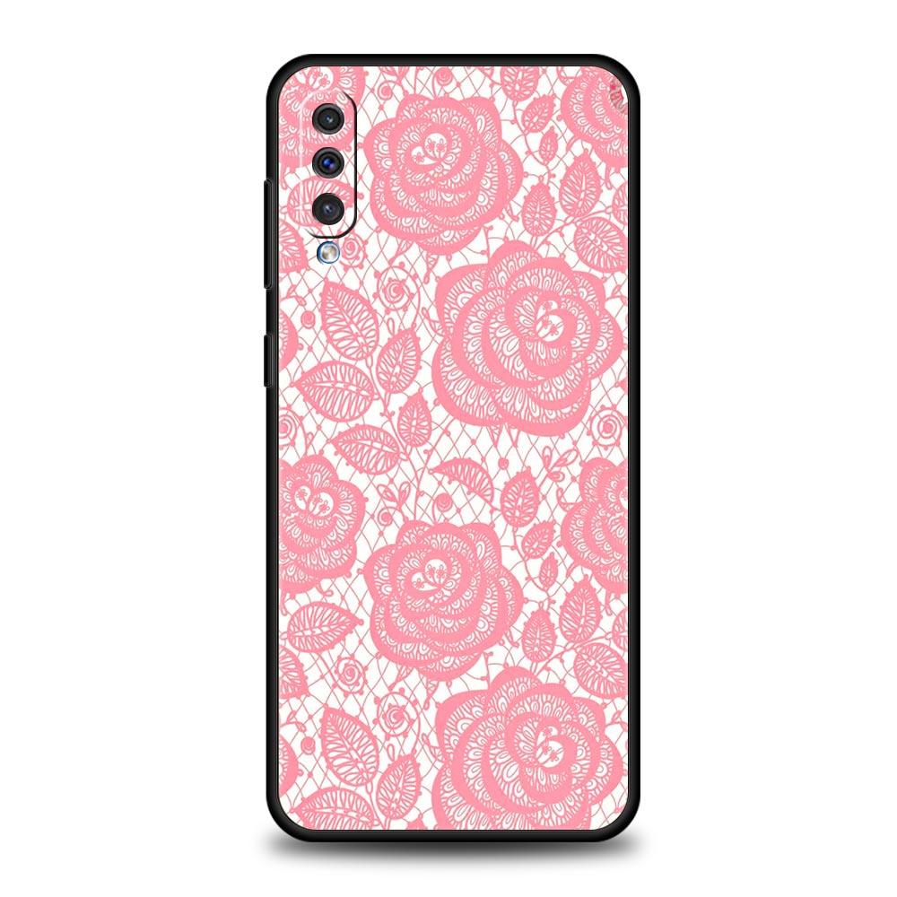 Lace Printed Phone Case For Samsung A26 A36 A56 A54 A52 A50 A70 A40 A20E A12 A14 A16 A22 A24 A42 A34 A32 5G A04s A06 5G Cover